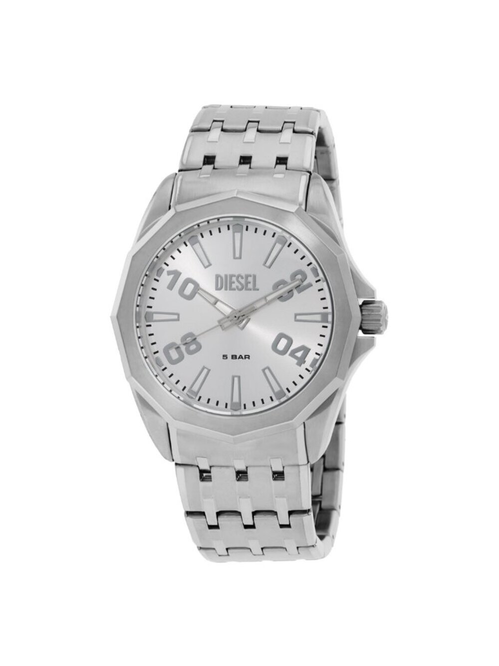 NWT Diesel Stinger Quartz Silver Dial Men's Watch